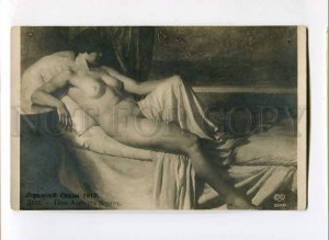 3078207 Young NUDE Lady on White by LORAN vintage SALON 1910