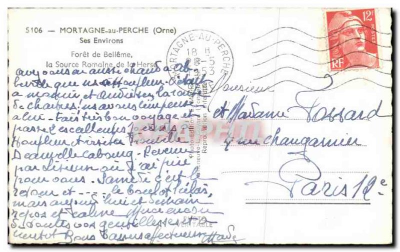 Old Postcard Mortagne au Perche Its Surroundings