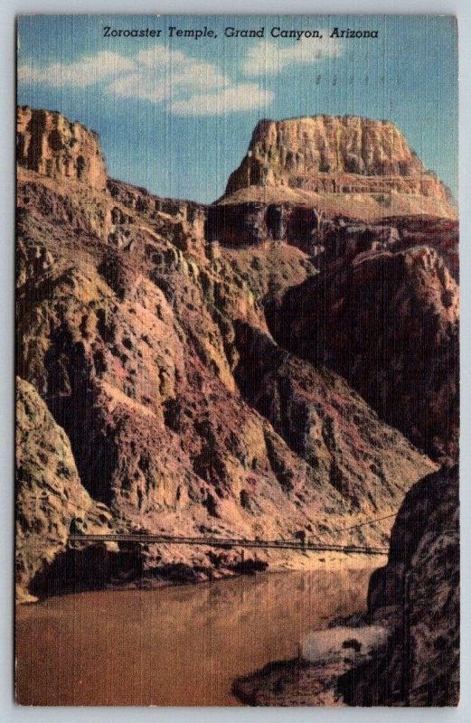 Vintage Arizona Postcard -   Zoroaster Temple   Grand Canyon  1951