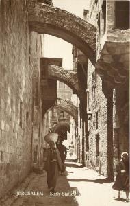 RPPC Postcard Sixth Station Alleyway In Jerusalem Veronica's House