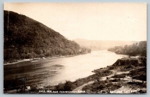 RPPC Real Photo Postcard - Connecticut River Bellows Falls, Vermont  c1930