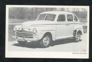 1946 FORD FOUR DOOR VINTAGE CAR DEALER ADVERTISING POSTCARD