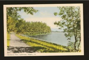 Vintage Henderson Park Lethbridge Alberta Linen Postcard