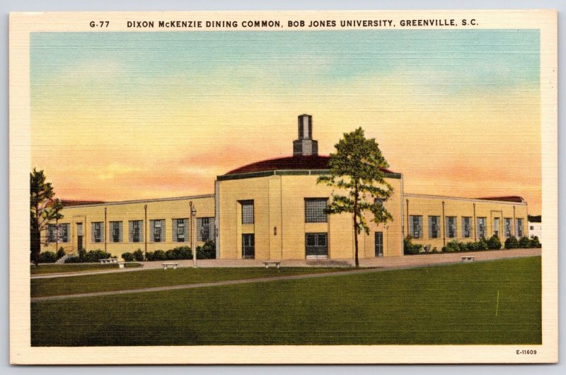 Dixon MacKenzie Dining Common Bob Jones University Greenville SC Postcard