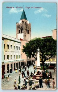 Madeira Funchal Largo do Comercio Portugal Postcard