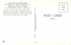 Mount Ephraim New Jersey Bo-Bet Motel and Coffee Shop Vintage Postcard AA40785