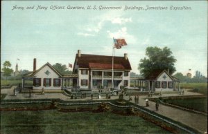 1907 Jamestown Expo Army Navy Officers Quarters Postcard