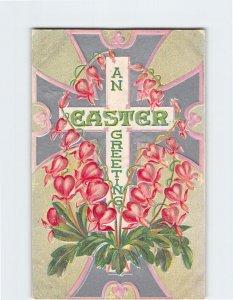 M-150553 Embossed Flower Cross Print An Easter Greetings