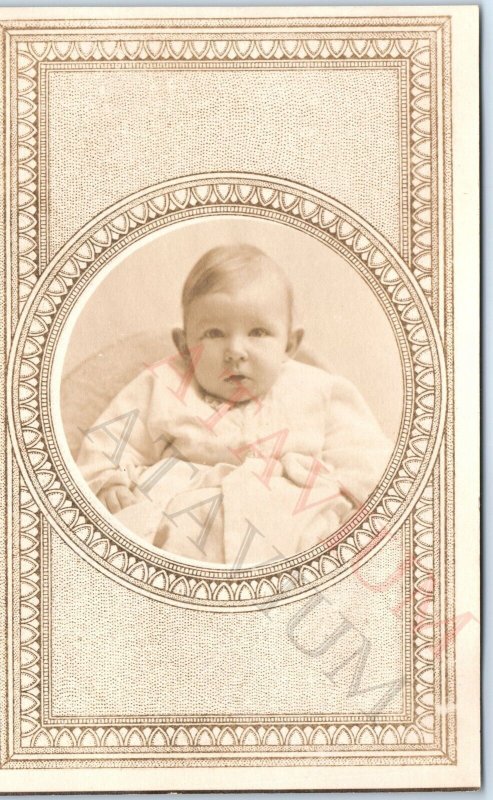 c1910s Cute Sophisticated Baby Boy RPPC Cool Real Photo Picture Border Art A161