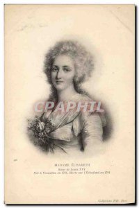 Postcard Old Madame Elisabeth Sister of Louis XVI