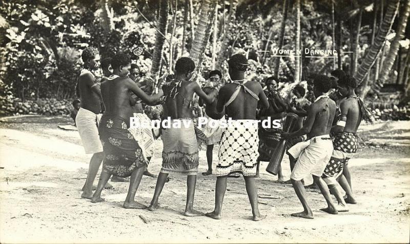 Bismarck Archipelago PNG, New Britain, Native Papua Women Dancing (1910s) RP