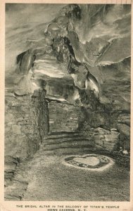 Vintage Postcard Bridal Altar in Balcony Titan's Temple Howe Caverns Cobleskill