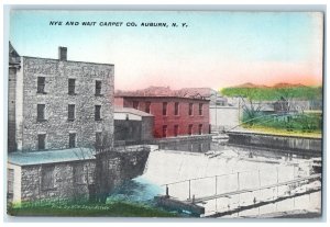 c1910's Nye Wait Carpet Company Scene Auburn New York NY Unposted Dam Postcard 