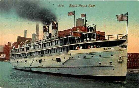 IL, Chicago, Illinois, U.S. Mail Boat, Lake Michigan, South Haven Boat