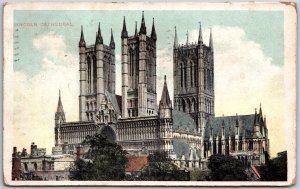 1911 Lincoln Cathedral Lincoln England Church Parish Posted Postcard