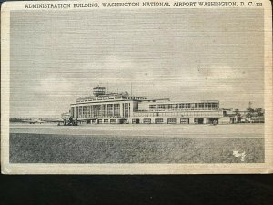 Vintage Postcard 1941 Administration Bldg (Reagan) Wash National Airport Wash DC