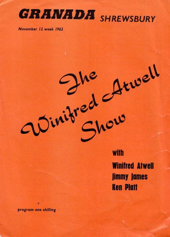 Winifred Atwell at Granada Theatre Shrewsbury 1960s Concert Programme