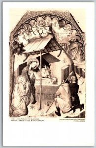 Vtg Art Adoration Of The Shepherds Italian Artist Bartolo de Fredi RPPC Postcard