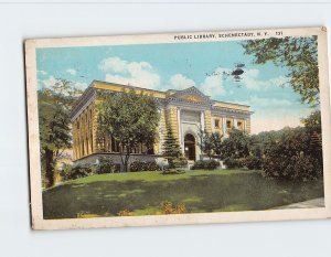 Postcard Public Library, Schenectady, New York