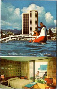 Postcard HOTEL SCENE Honolulu - Waikiki Hawaii HI AN0785