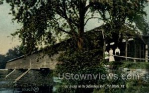 Sacandaga River - Fish House, New York NY Postcard