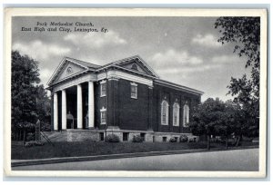 1943 Park Methodist Church Exterior Lexington Kentucky KY Posted Trees Postcard