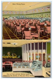 Amarillo Texas TX Postcard The New Silver Grill Cafeteria Dining Room 1955