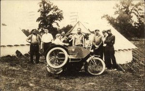 Johnstown PA Cancel Publ in Bedford Motorcycle & Sidecar Harley? RPPC 1916