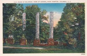 South Carolina Columbia Ruins Of Millwood Home Of General Wade Hampton