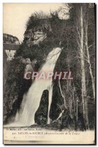 Old Postcard Salles La Source waterfalls of crouza