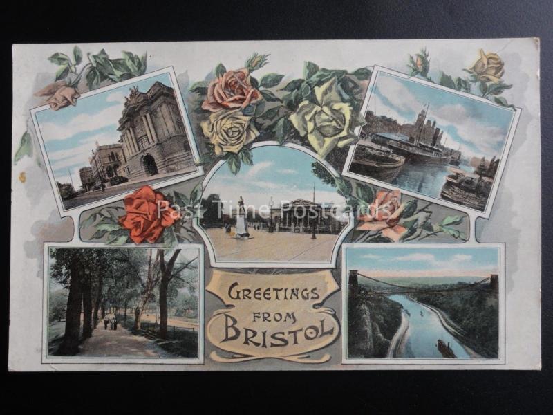 Bristol 5 Image Multi View c1909 RP Postcard by Grosvenor Series B 102