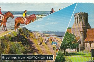 Norfolk Postcard - Greetings from Hopton-on-Sea - Ref TZ4601