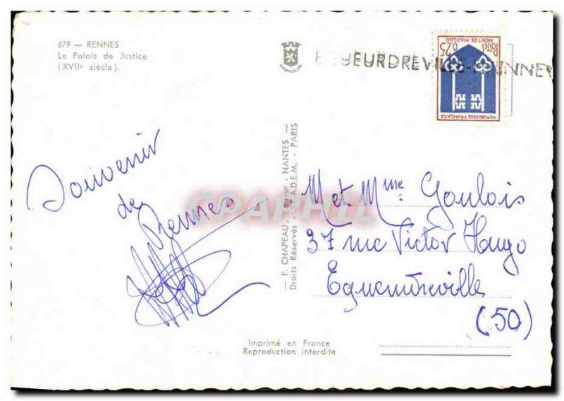 Postcard Modern Rennes Courthouse