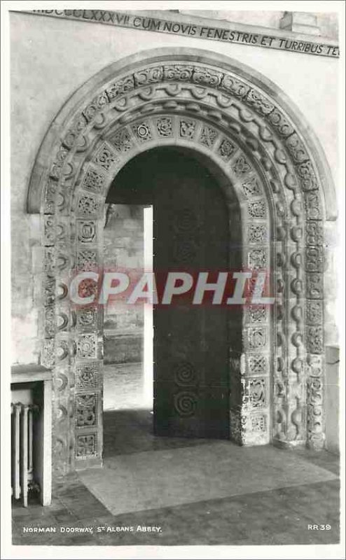 Postcard Modern Norman Doorway St Albans Abbey