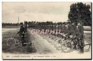 Old Postcard Army Cyclist company Velo Cycle