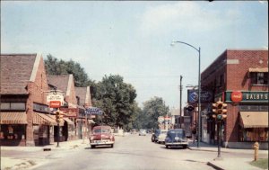 Muncie Indiana IN Coca Cola Classic Cars Street Scene Vintage Postcard