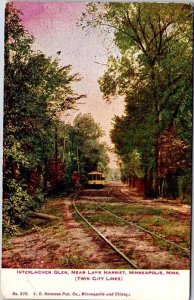 Postcard TRAIN SCENE Minneapolis Minnesota MN AM7934