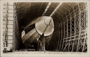 Howden Yorkshire Airship Dirigible R100 Under Construction 1920s Real Photo RPPC