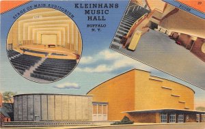 J51/ Buffalo New York Postcard Linen Kleinhans Music Hall Interior  55