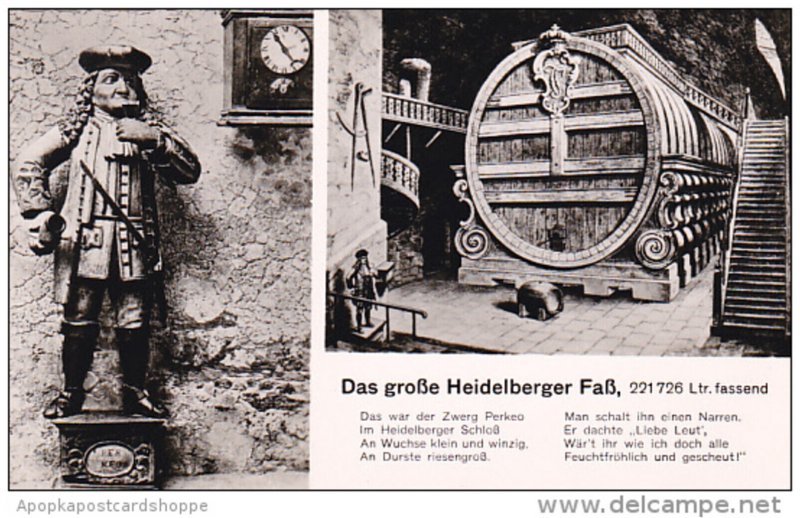 Germany Heidelberg Das Grosse Heidelberger Fass Real Photo