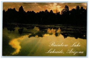 c1950's Rainbow Lake Grove Reflection View Lakeside Arizona AZ Unposted Postcard