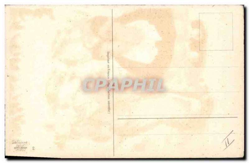 Old Postcard Flowers are words d & # 39amour Dog Cat