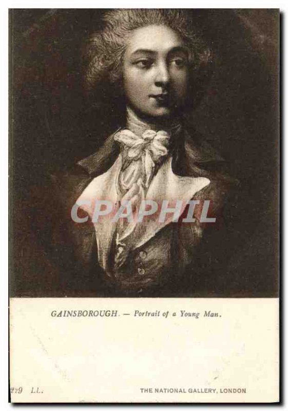 Gainsborough Old Postcard Portrait of a Young Man National Gallery London