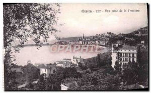 Old Postcard Menton Vue Prize of the Border