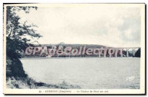Old Postcard The Viaduct Kerhuon From Poul An Aot