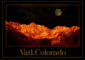 Colorado Vail Mountain Full Moon Alpine Glow