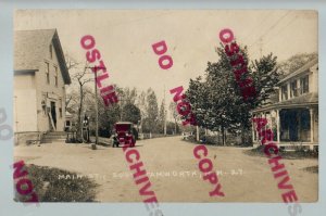 South Tamworth NEW HAMPSHIRE RPPC c1915 GENERAL STORE Gas Station GHOST TOWN NH