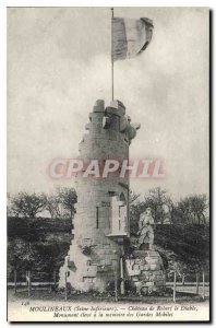 Postcard Old Inferieure Moulineaux Seine Chateau de Robert le Diable high mon...