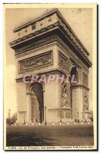 Old Postcard Paris Arc de Triomphe lateral face