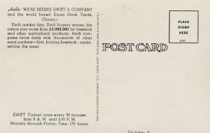 VINTAGE POSTCARD SWIFT & COMPANY MEAT PACKERS PACKINGTOWN CHICAGO ILLINOIS MINT